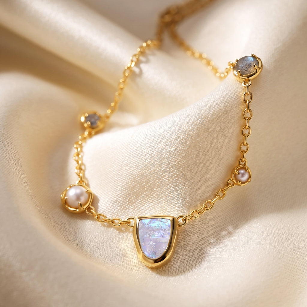 Moonstone Pearl Necklace - Heirloom