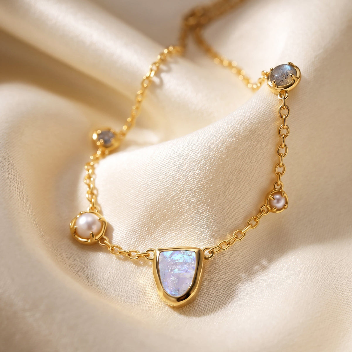 Moonstone Pearl Necklace - Heirloom