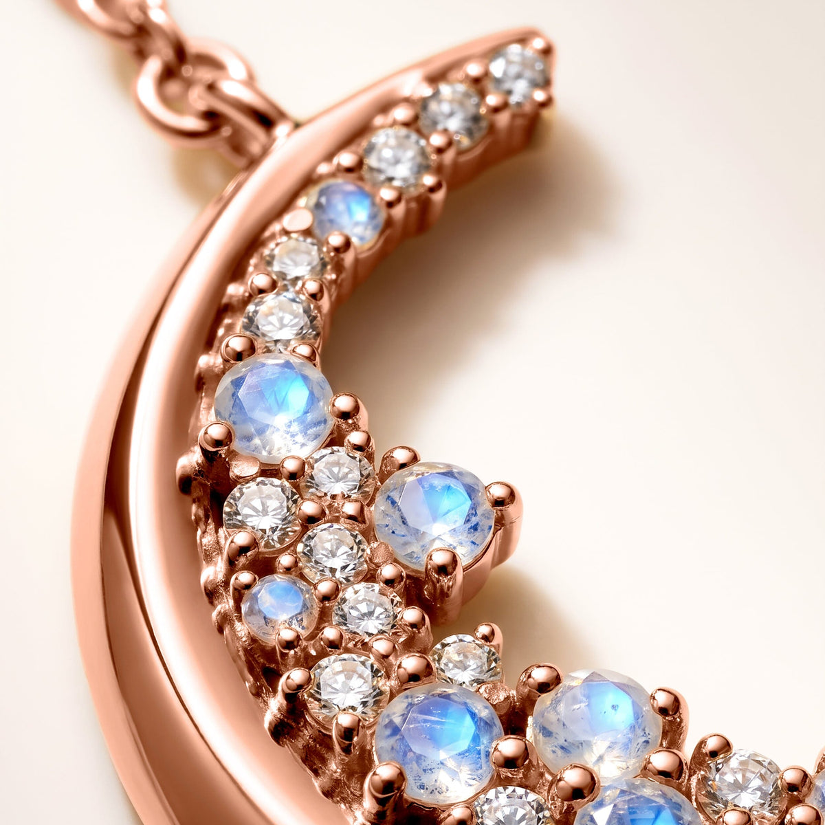 Moonstone White Zircon Necklace - Lush Luna