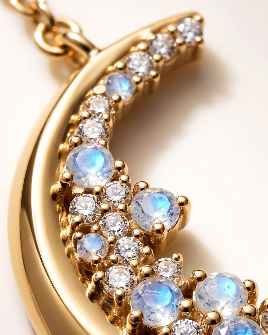 Moonstone White Zircon Necklace - Lush Luna