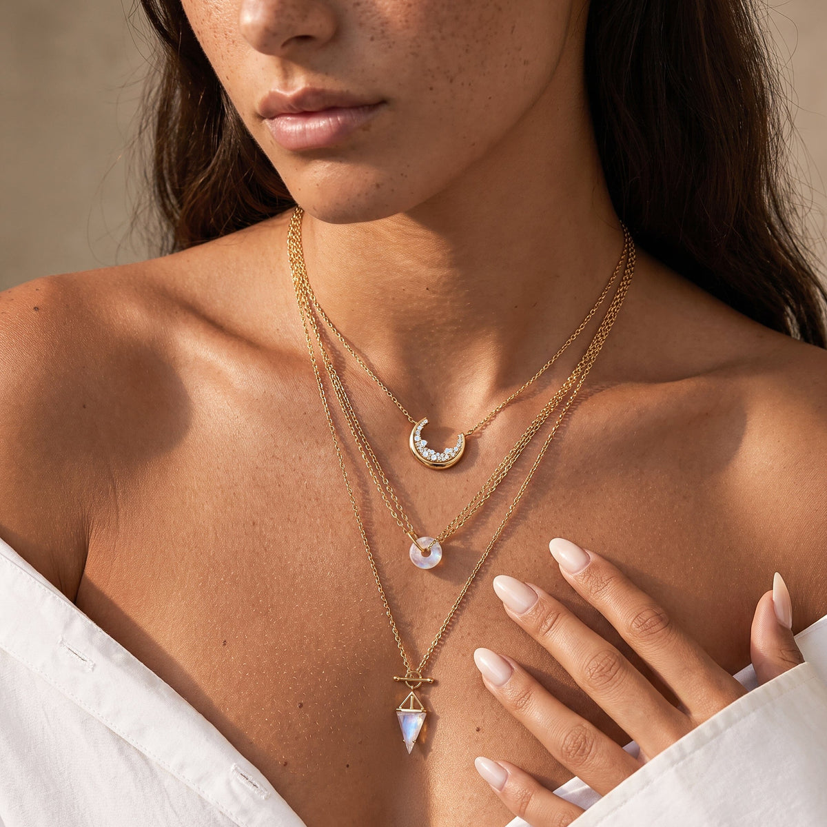 Moonstone Necklace - Ora