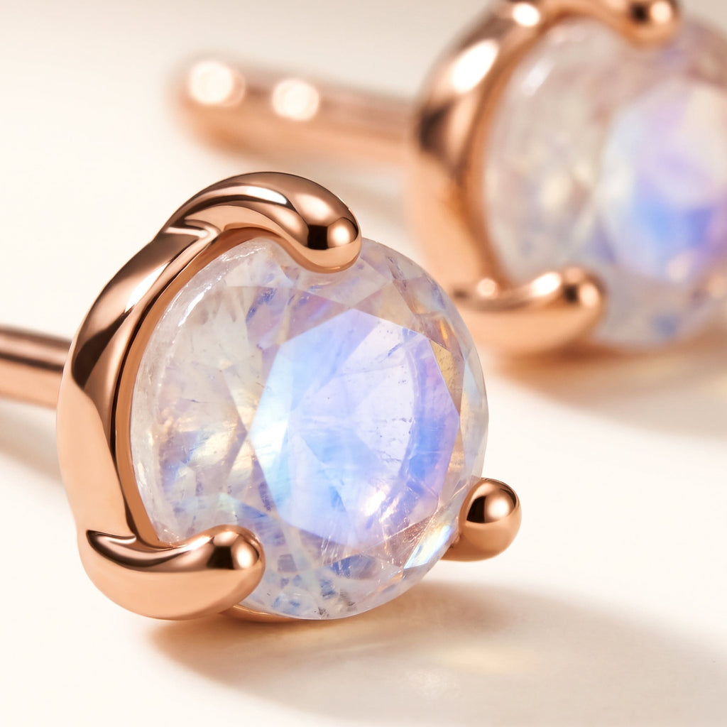 Moonstone Round Studs