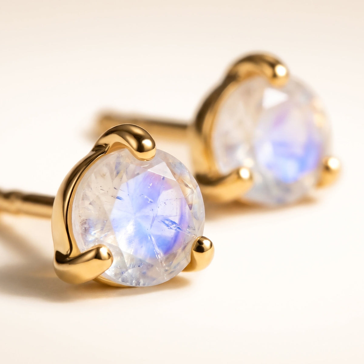 Moonstone Round Studs