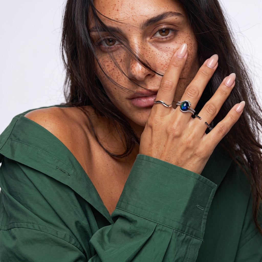 Mood Serpent & Twinkling & Waves Rings