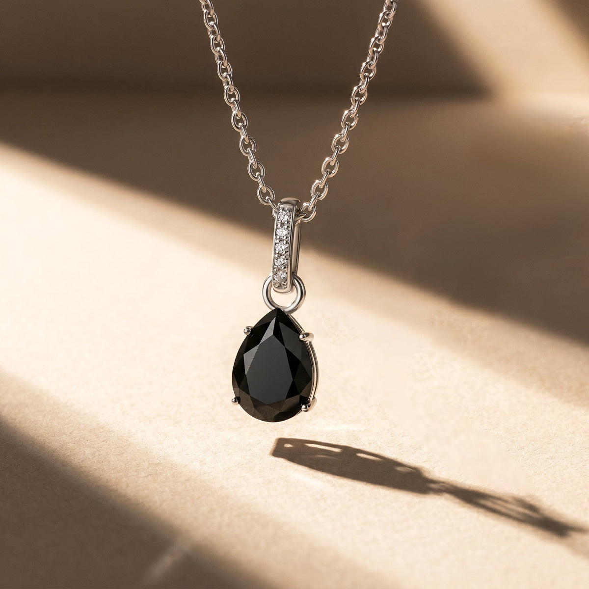 Black Onyx Necklace Sway - December Birthstone