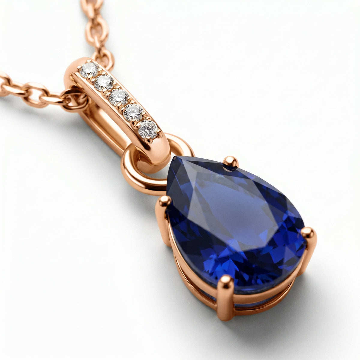 Blue Sapphire Necklace Sway - September Birthstone