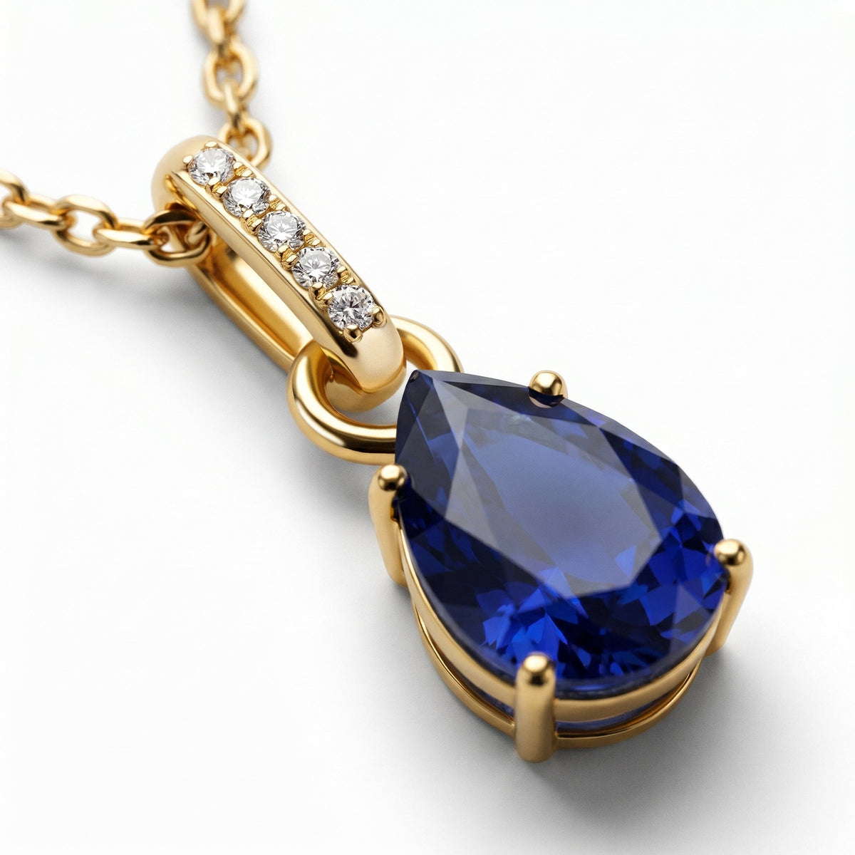 Blue Sapphire Necklace Sway - September Birthstone