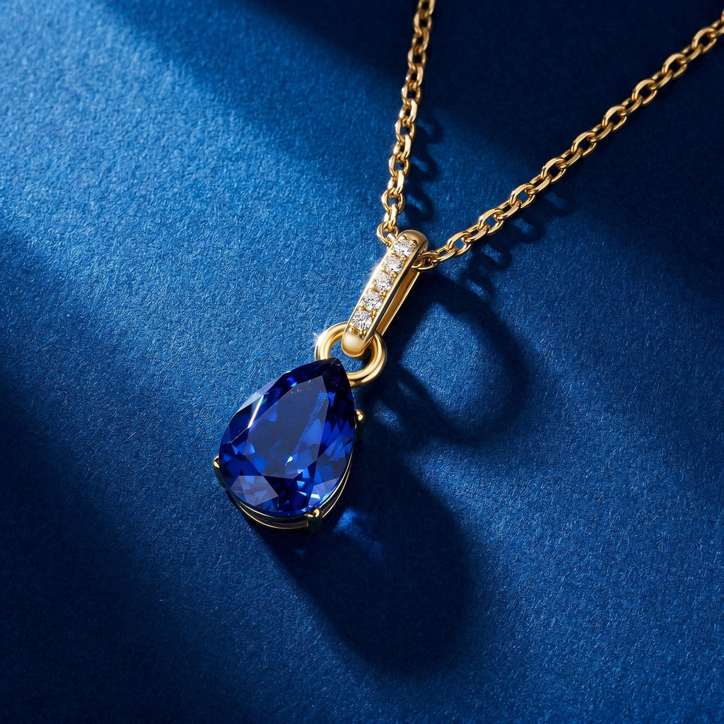 Blue Sapphire Necklace Sway - September Birthstone