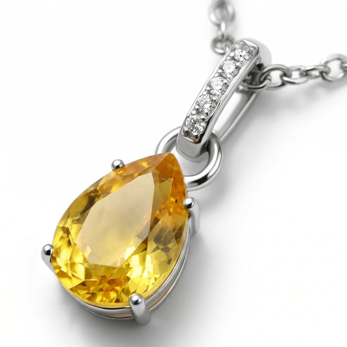 Citrine Necklace Sway - November Birthstone