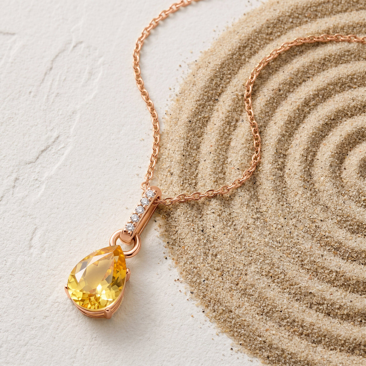 Citrine Necklace Sway - November Birthstone