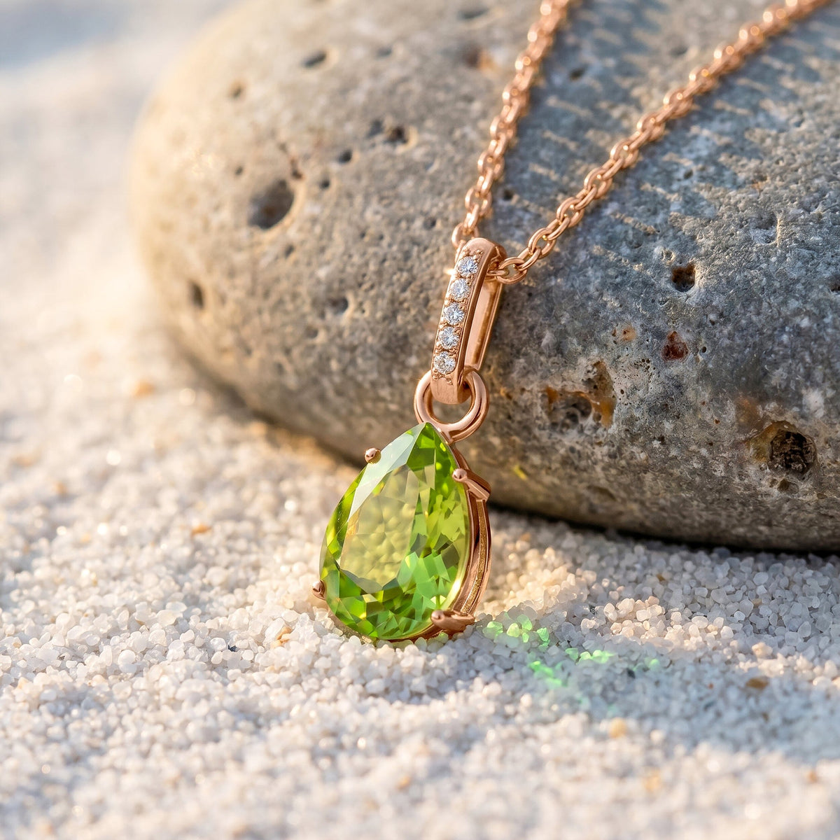 Peridot Necklace Sway - August Birthstone