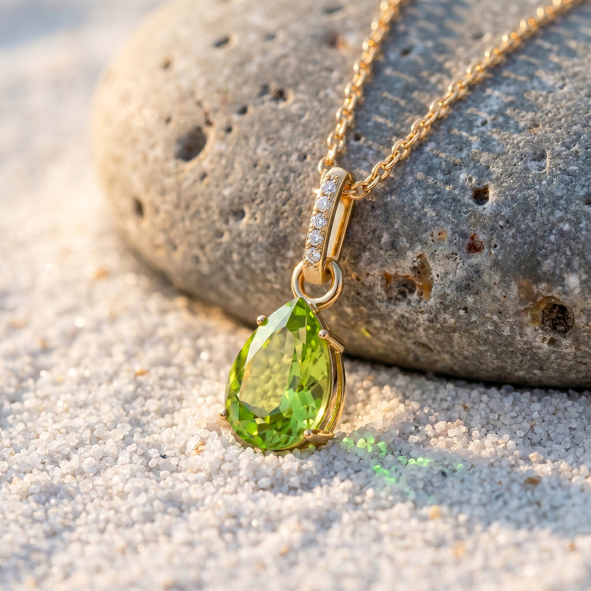 Peridot Necklace Sway - August Birthstone