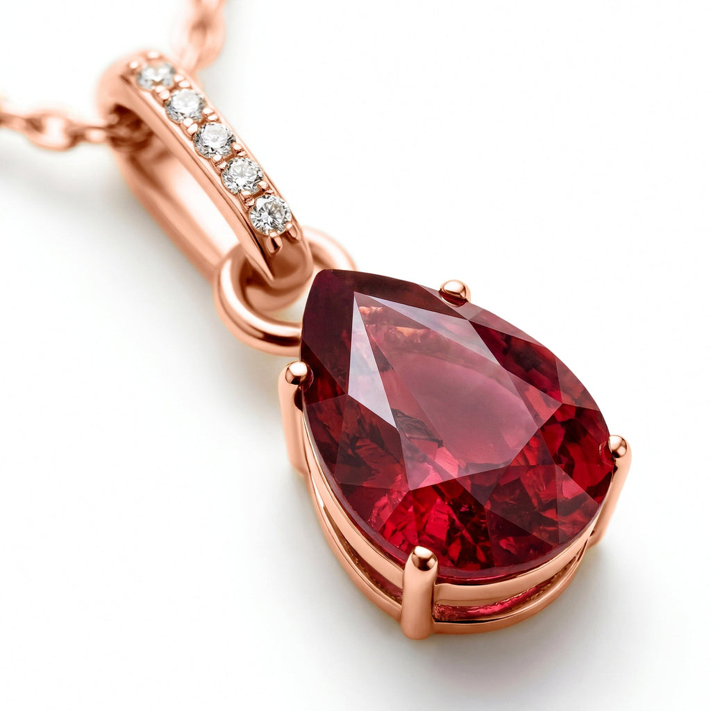 Ruby Necklace Sway - July Birthstone