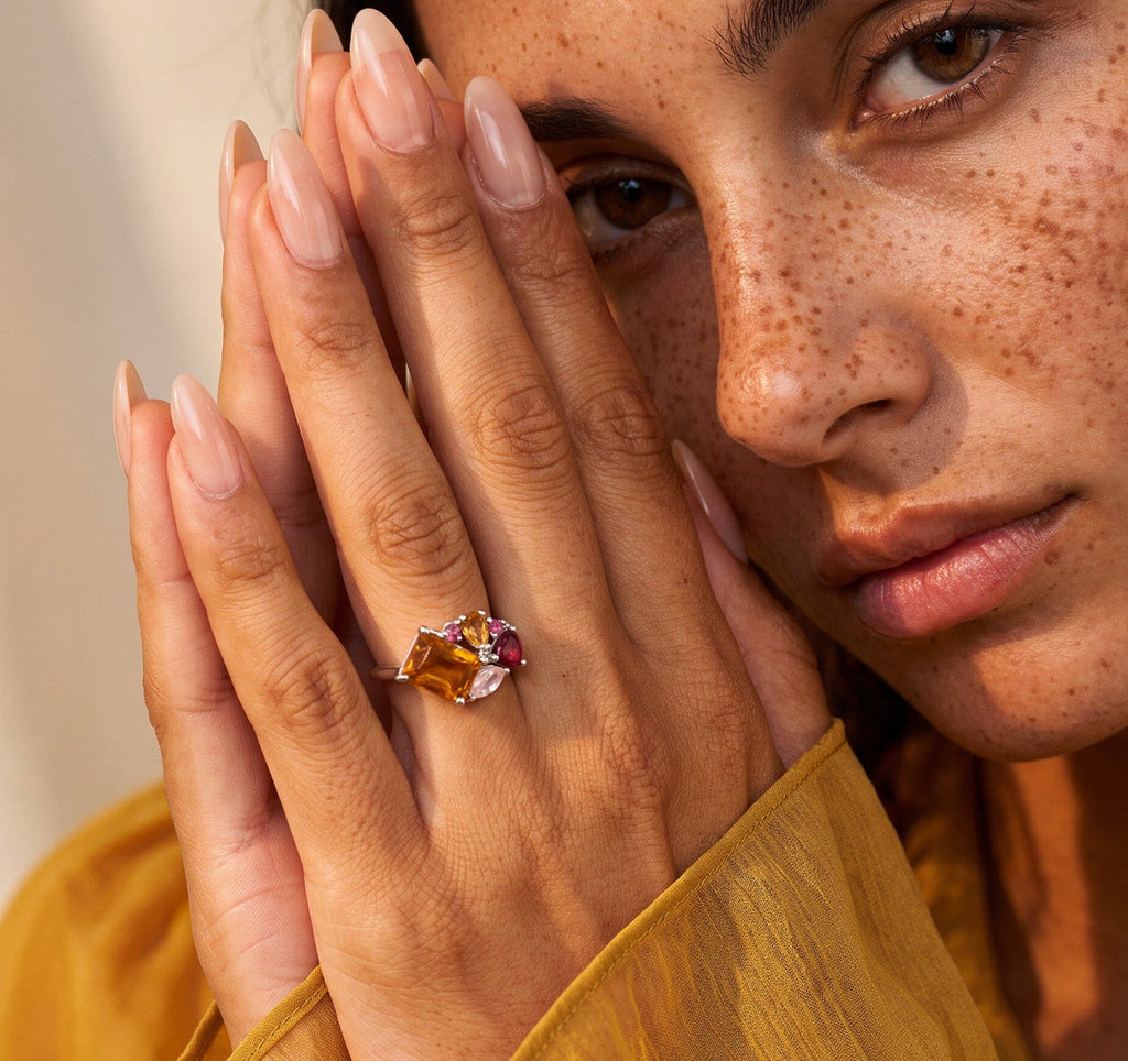 Citrine Ring - Mosaic