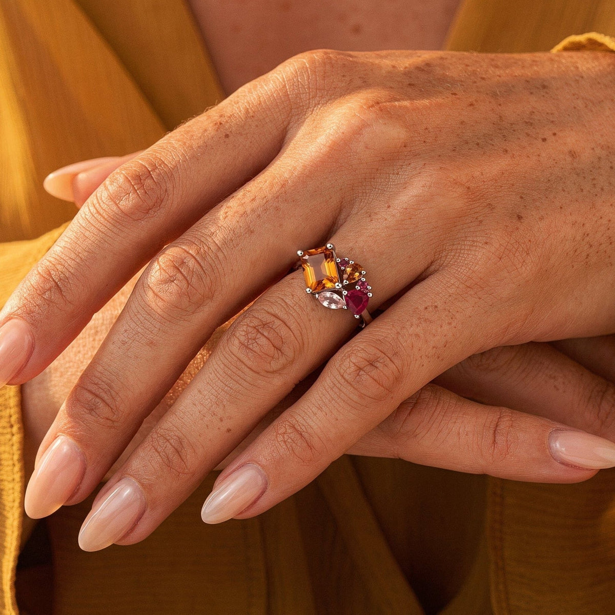 Citrine Ring - Mosaic