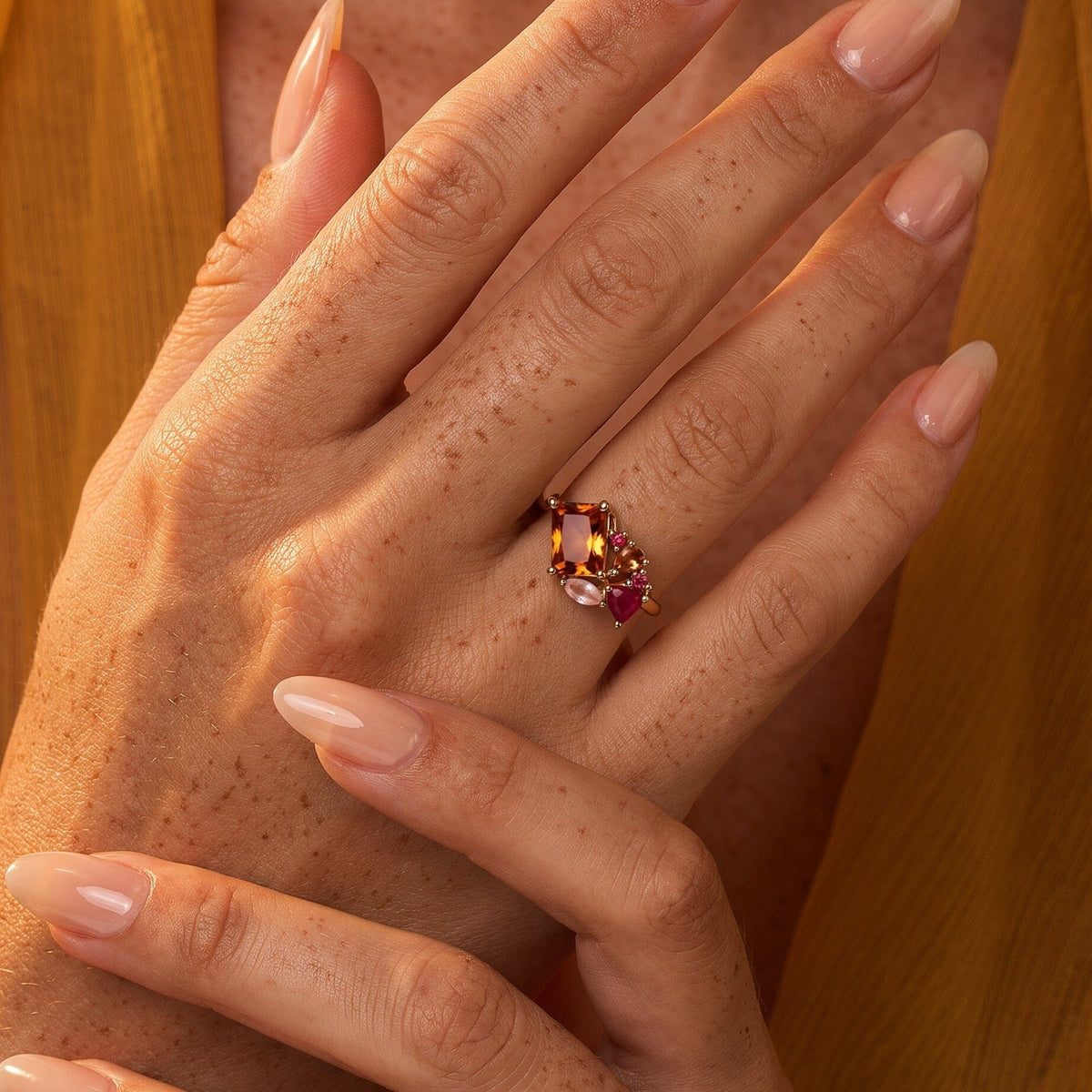 Citrine Ring - Mosaic