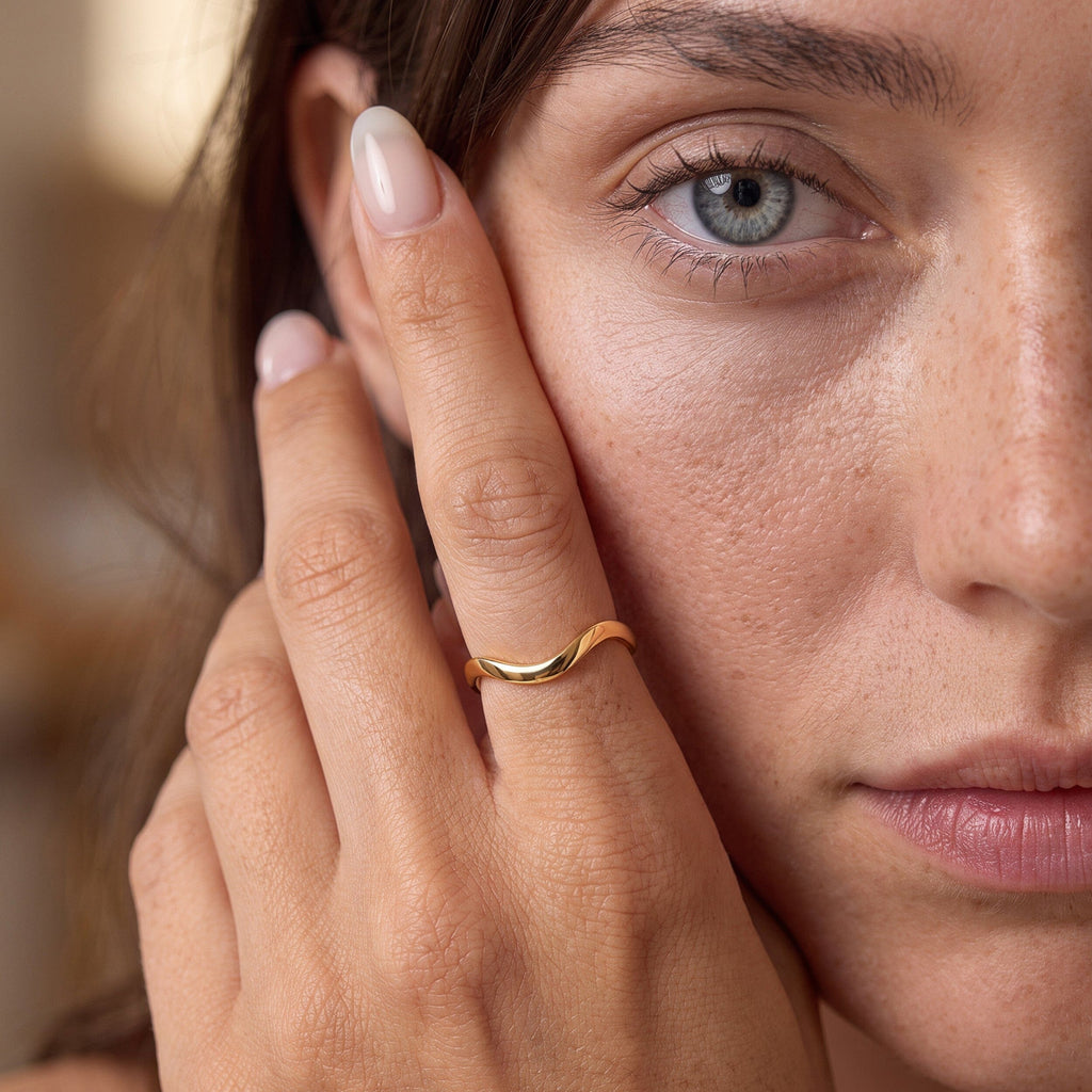 Stackable Ring Band - Waves