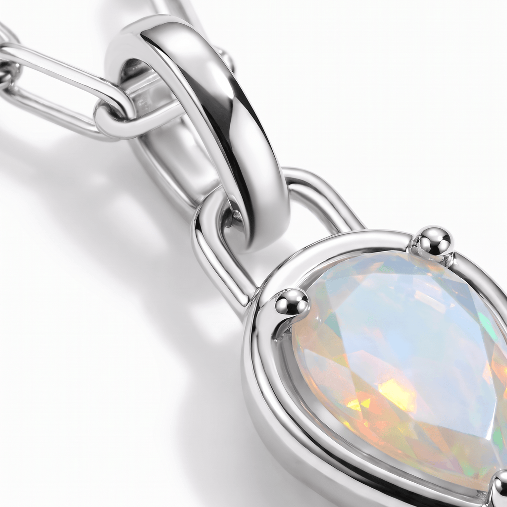 Opal Talis Widelink Necklace - October Birthstone