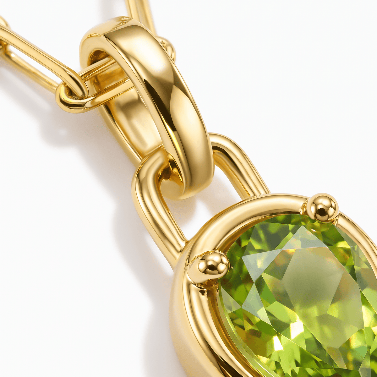 Peridot Talis Widelink Necklace - August Birthstone