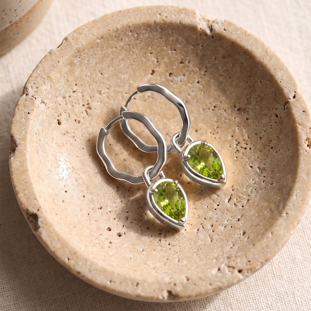 Peridot Talis Hoops - August Birthstone