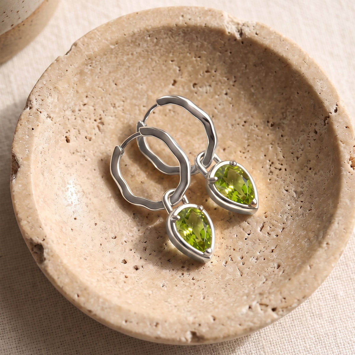 Peridot Talis Hoops - August Birthstone