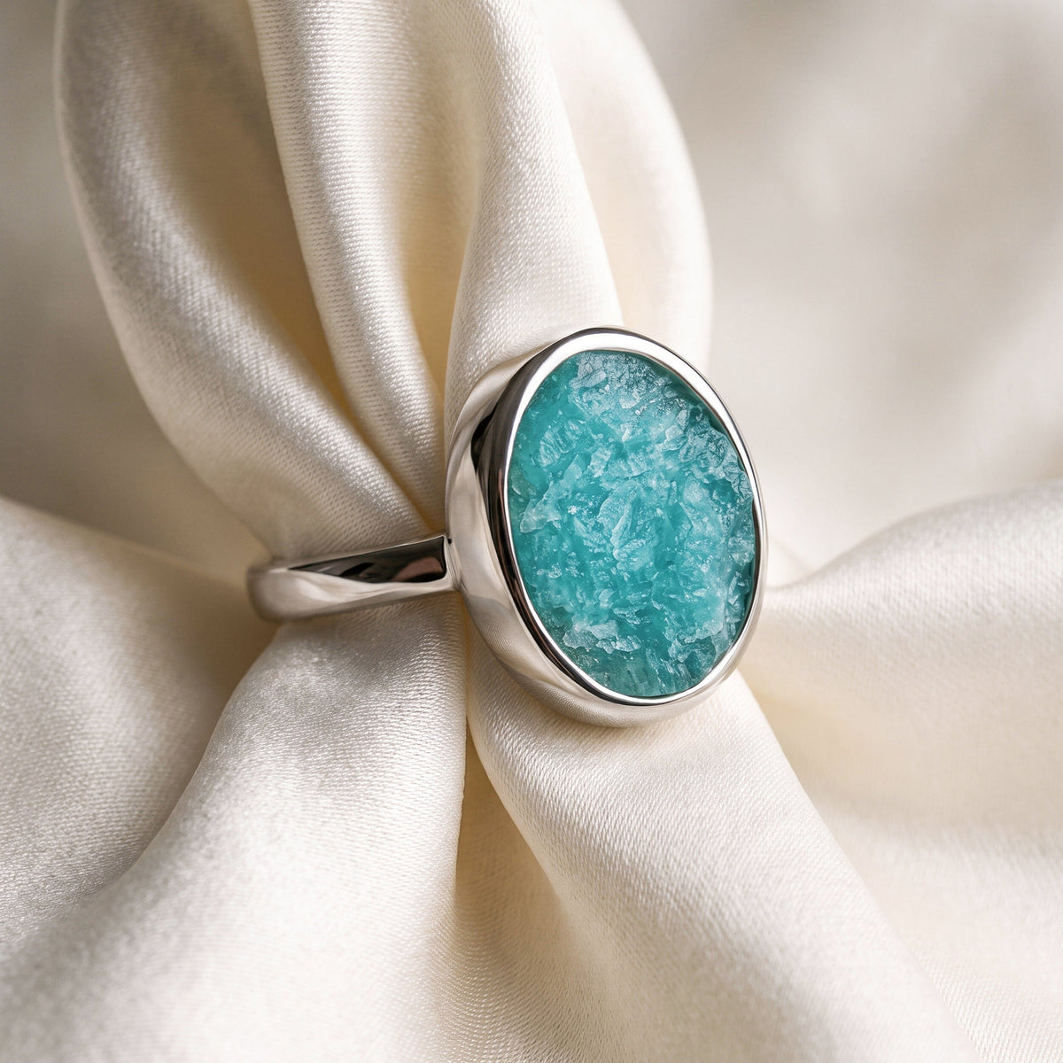 Enfolded Amazonite & Infinite & Waves Rings