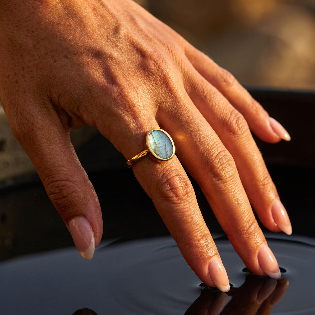 Labradorite Ring - Enfolded
