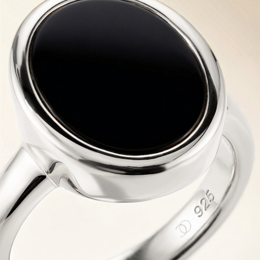 Black Onyx Enfolded & Infinite Rings