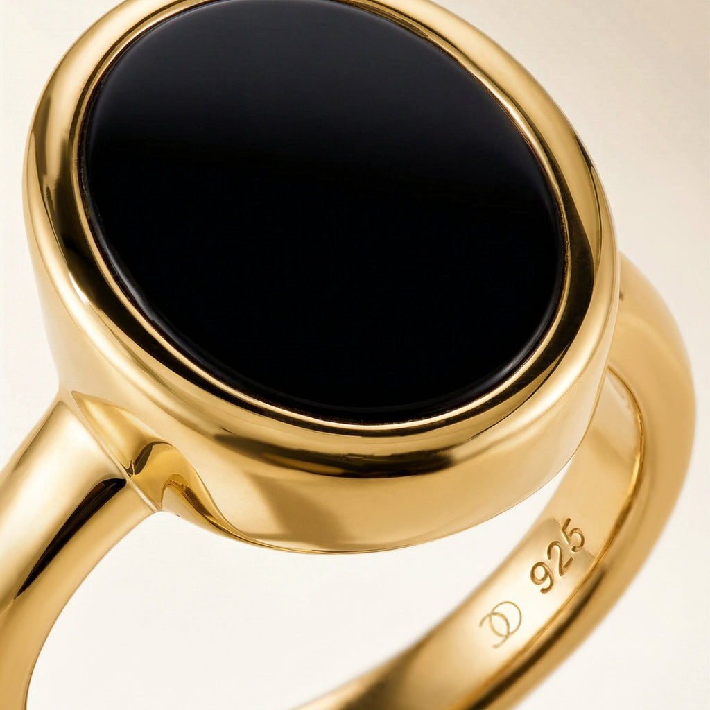 Black Onyx Enfolded & Infinite Rings