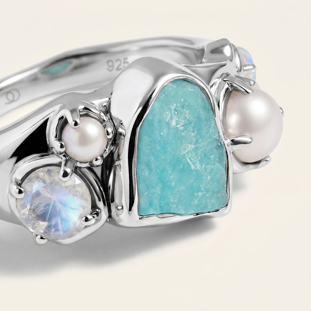 Amazonite Heirloom & Magma Rings