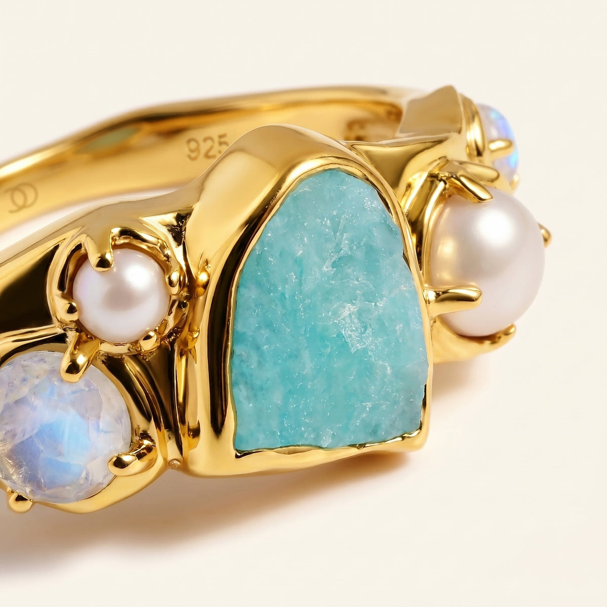 Amazonite Heirloom & Magma Rings