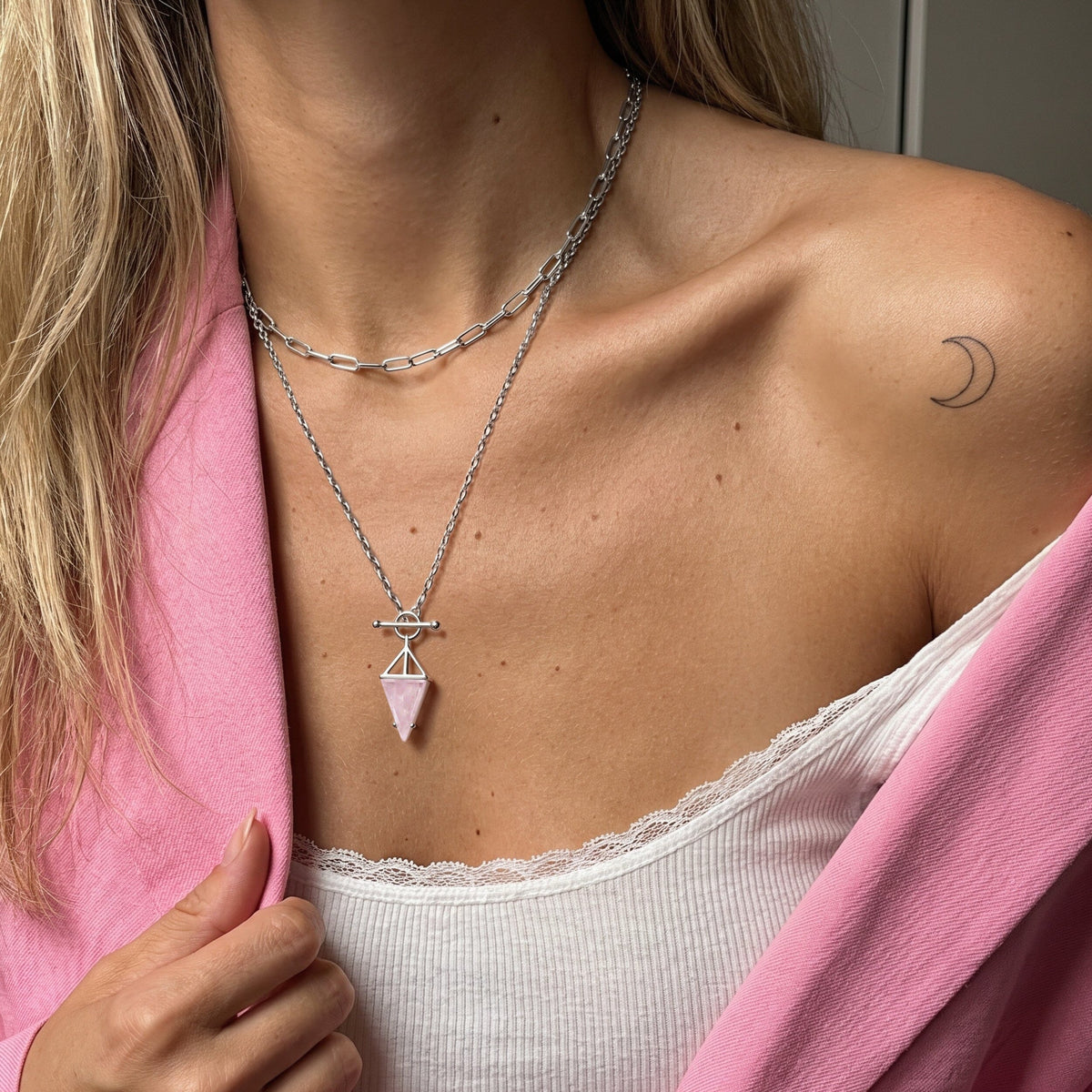 Rose Quartz Necklace - Heroine