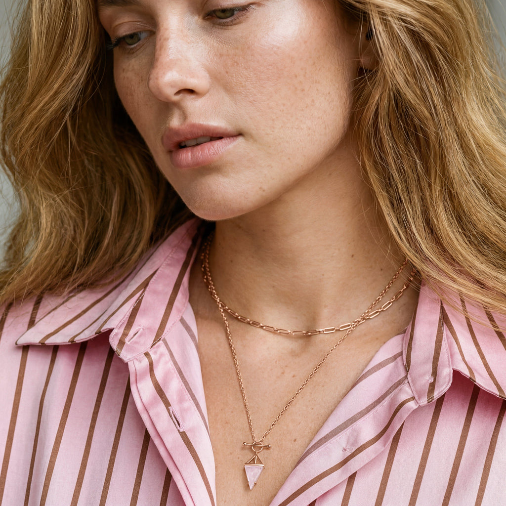 Rose Quartz Necklace - Heroine