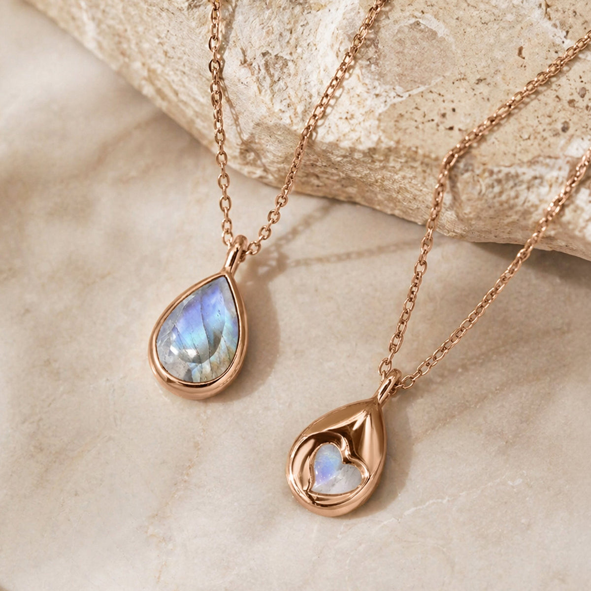Moonstone Necklace - Hidden Heart