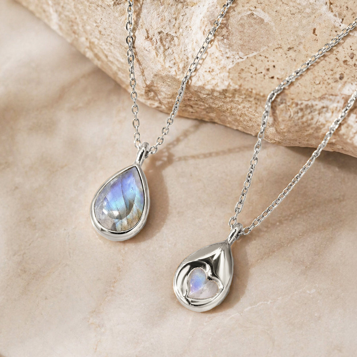 Moonstone Necklace - Hidden Heart