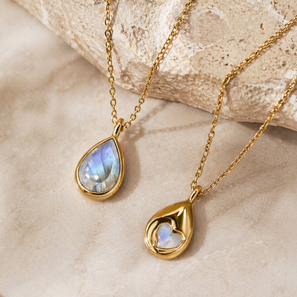 Moonstone Necklace - Hidden Heart