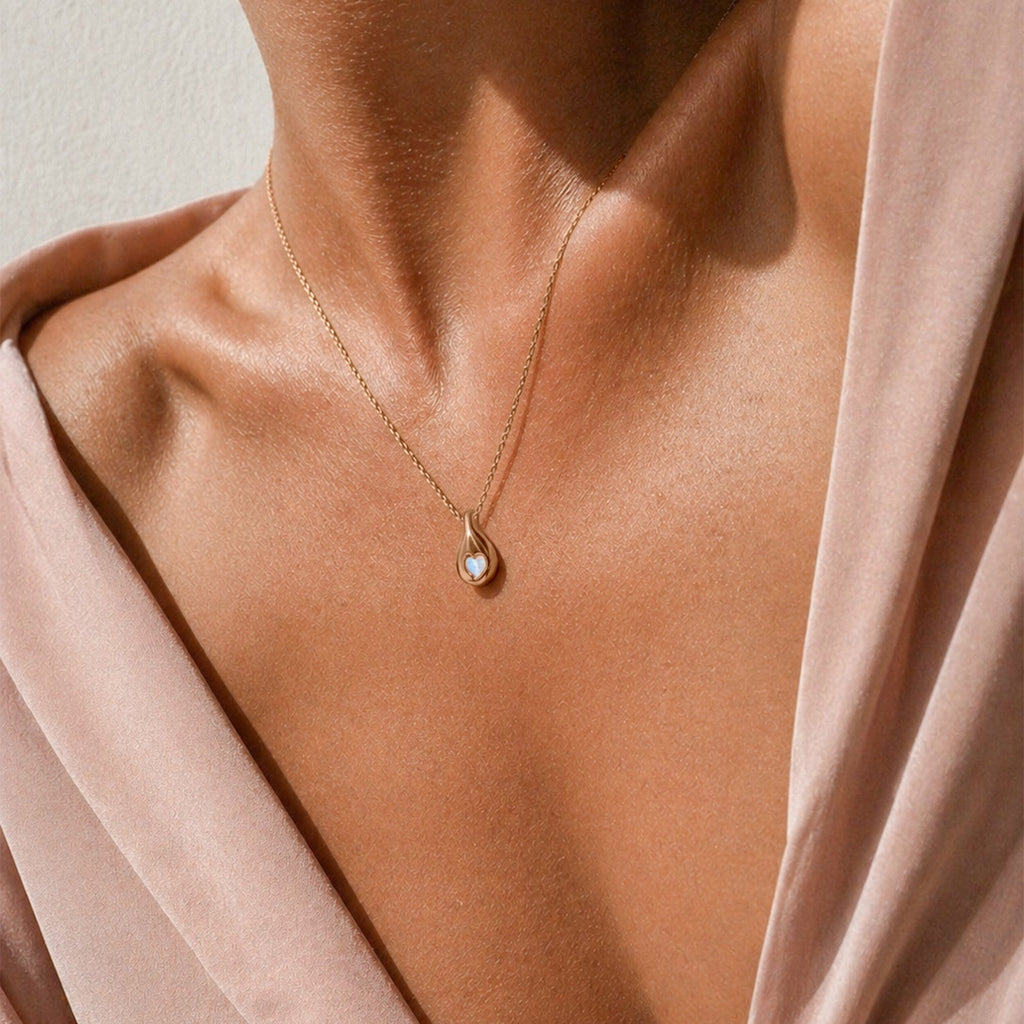 Moonstone Necklace - Hidden Heart