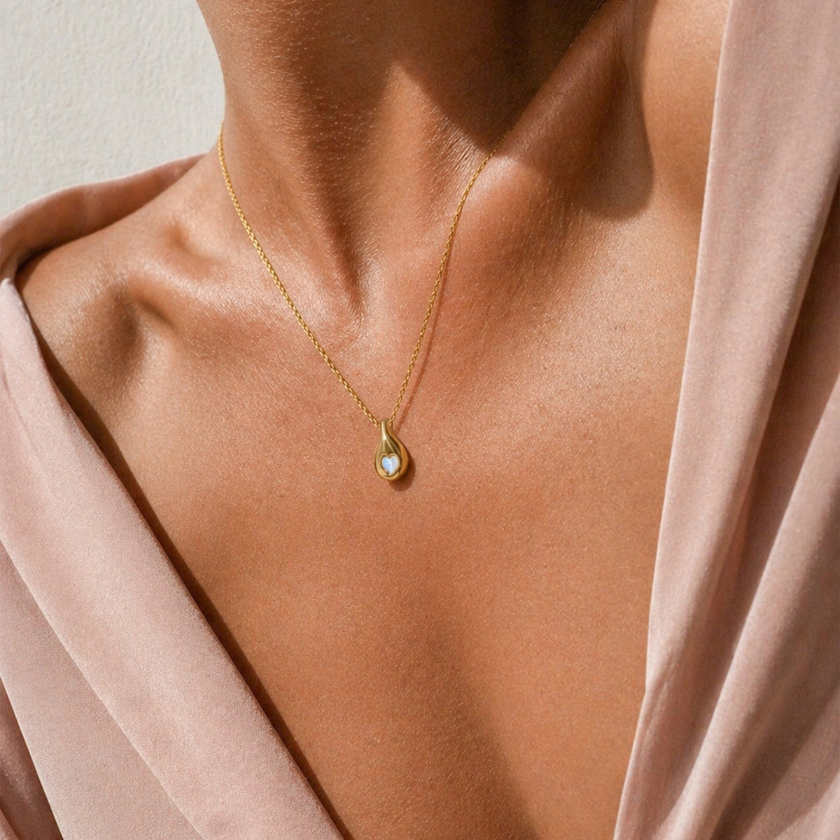 Moonstone Necklace - Hidden Heart