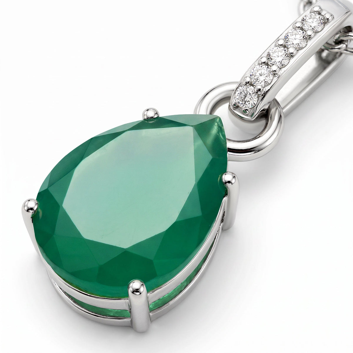 Green Onyx Necklace Sway - May Birthstone