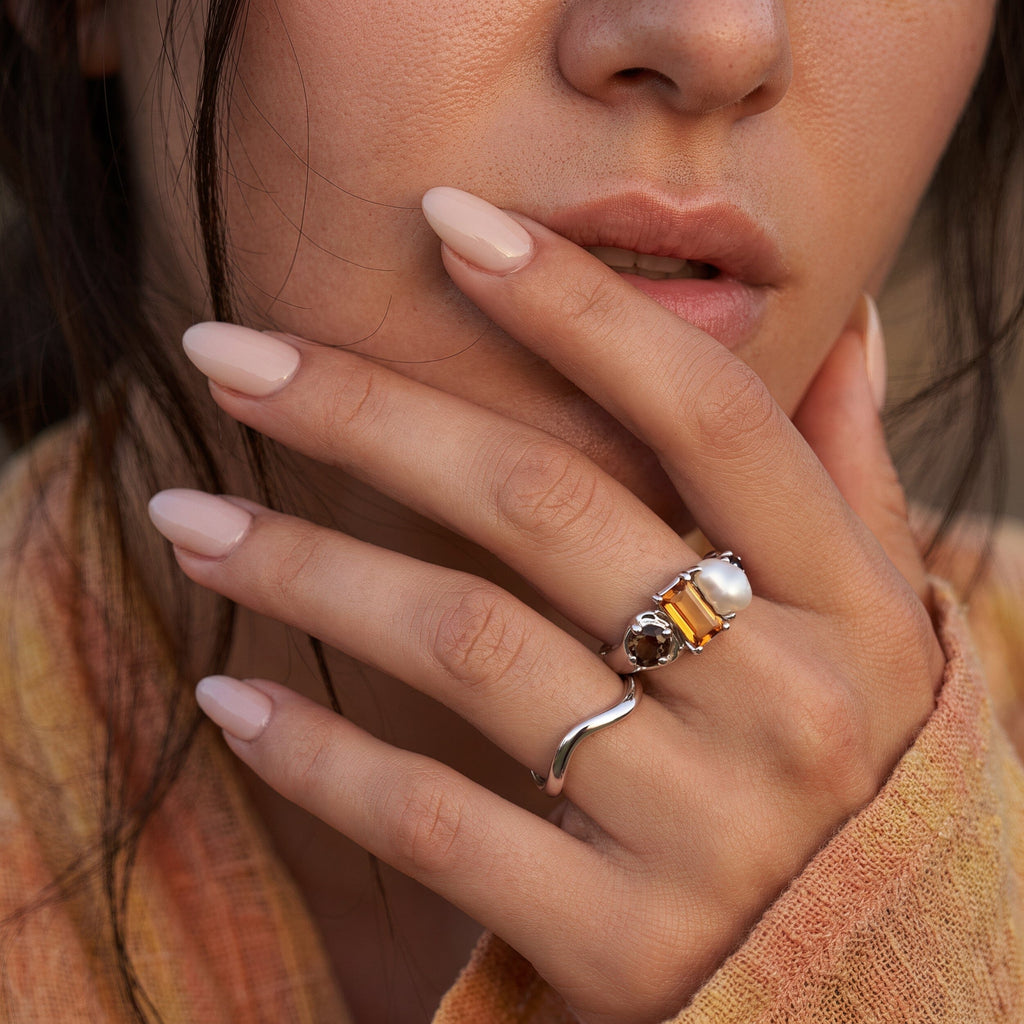 Citrine Pearl Ring - Treasure