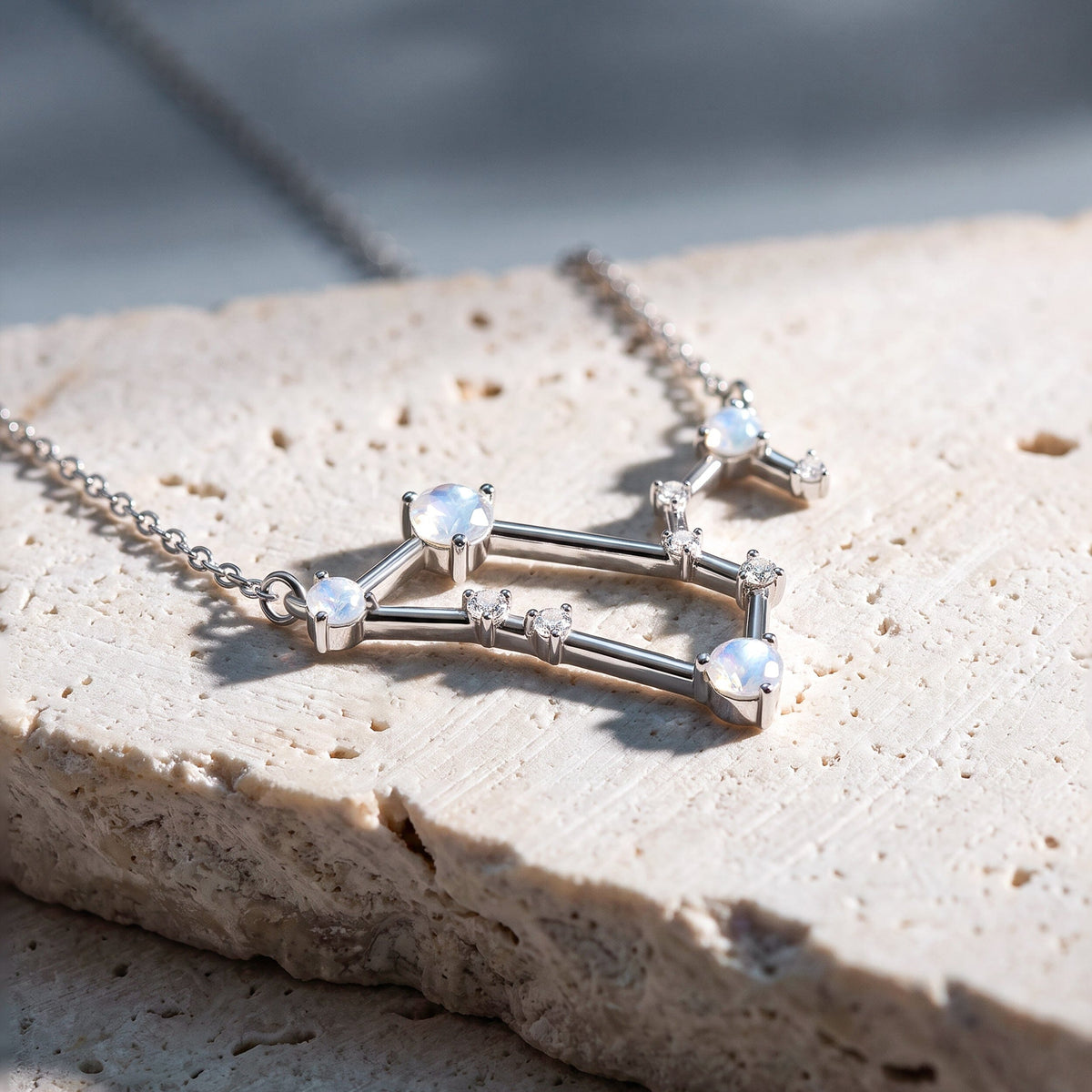 Moonstone Leo Zodiac Constellation & Heroine Necklaces
