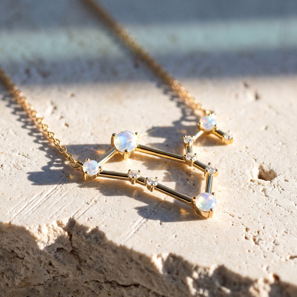 Moonstone Leo Zodiac Constellation & Heroine Necklaces