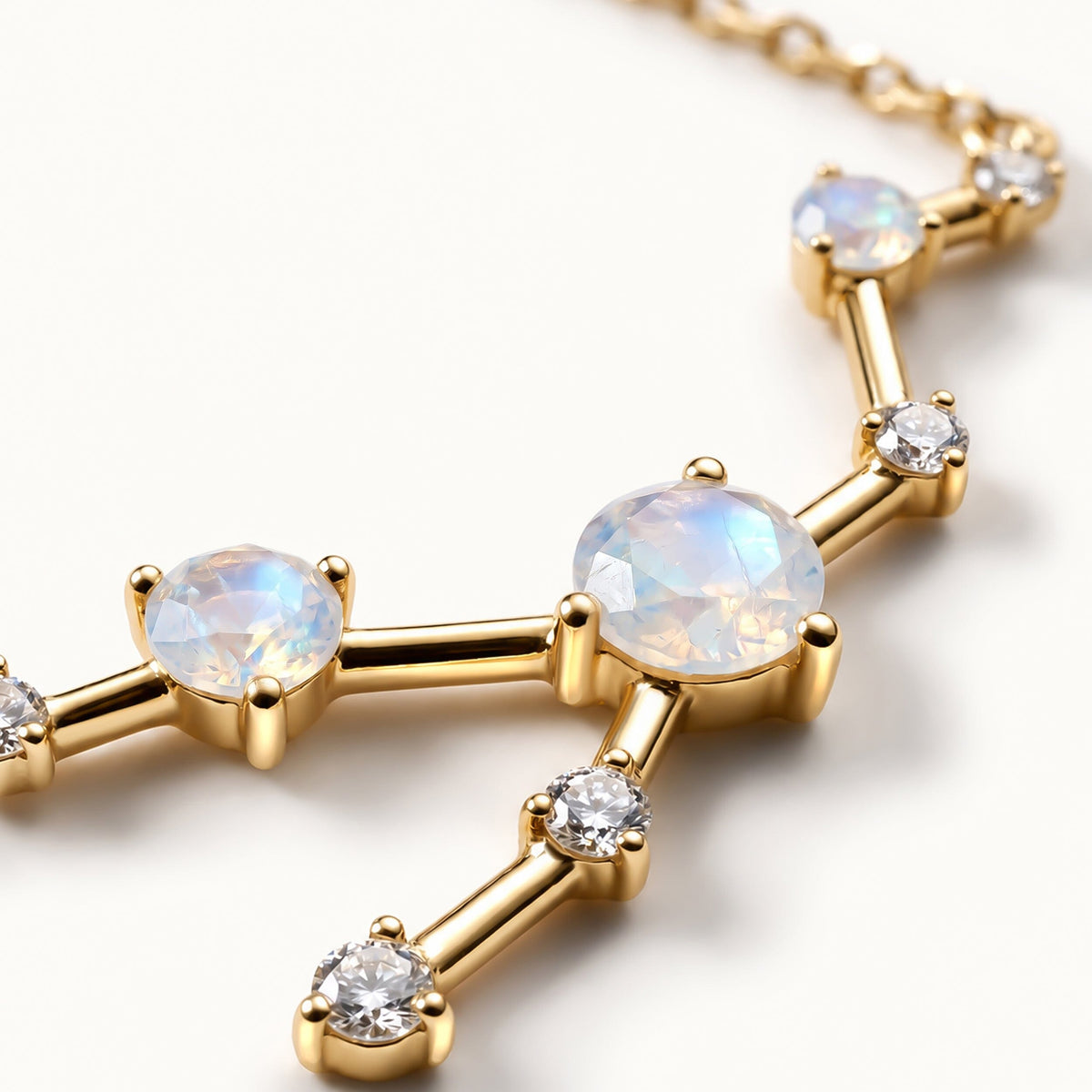 Moonstone Taurus Zodiac Constellation & Heroine Necklaces