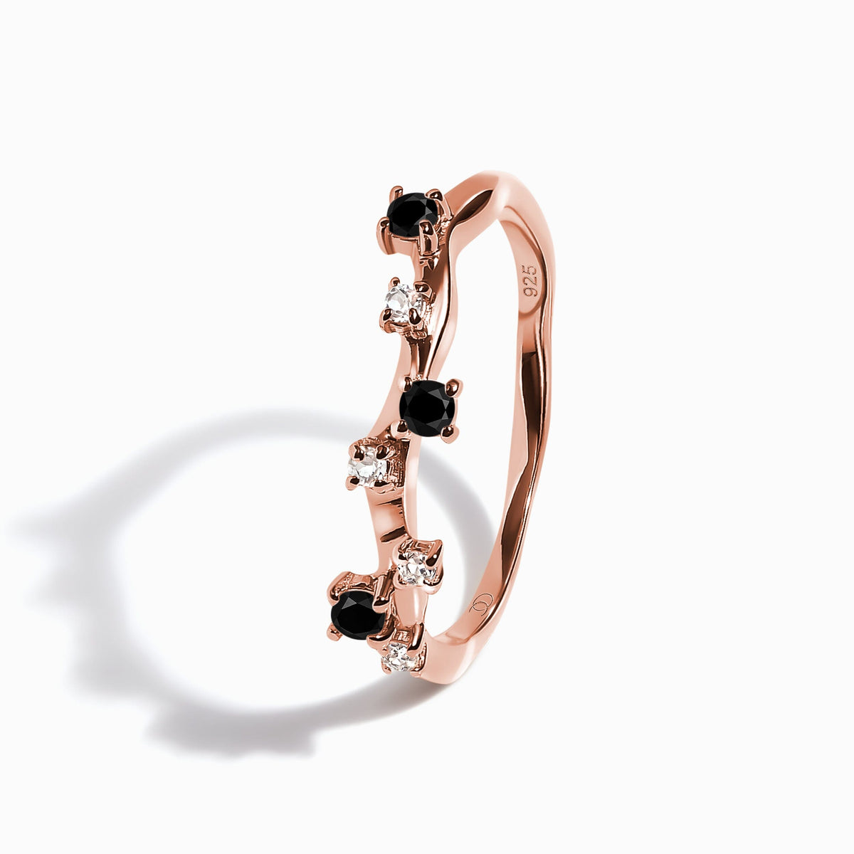 Black Onyx Ring - Stardust Band