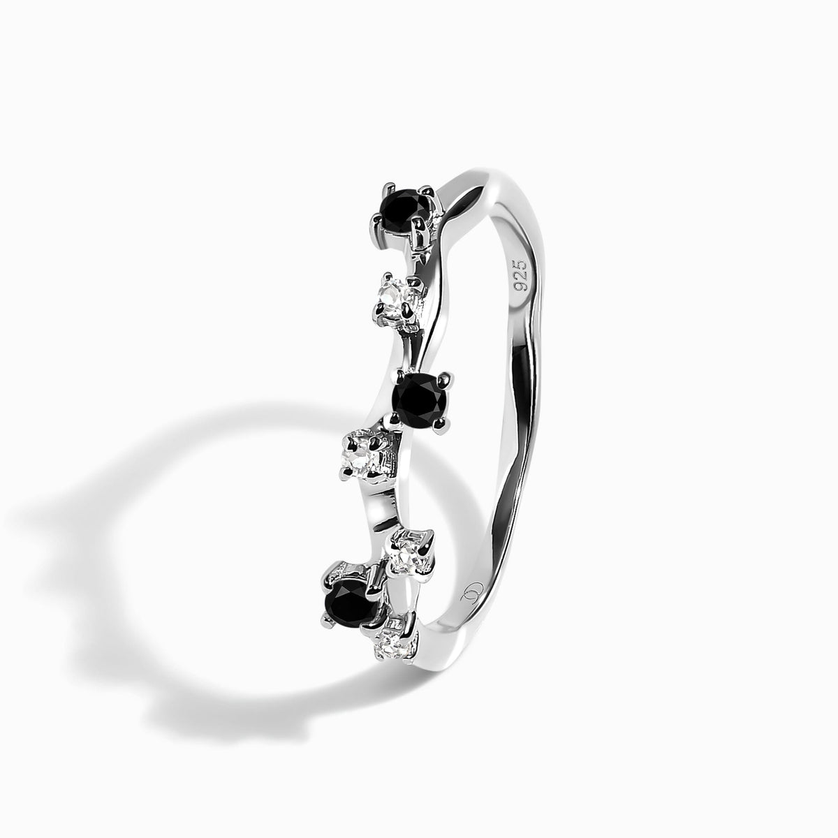Black Onyx Ring - Stardust Band