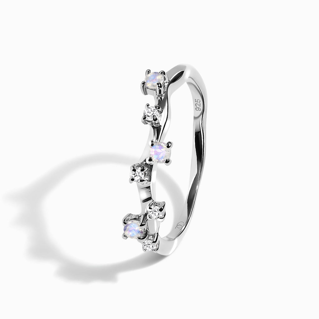 Moonstone Lab Diamond Flow & Stardust Rings