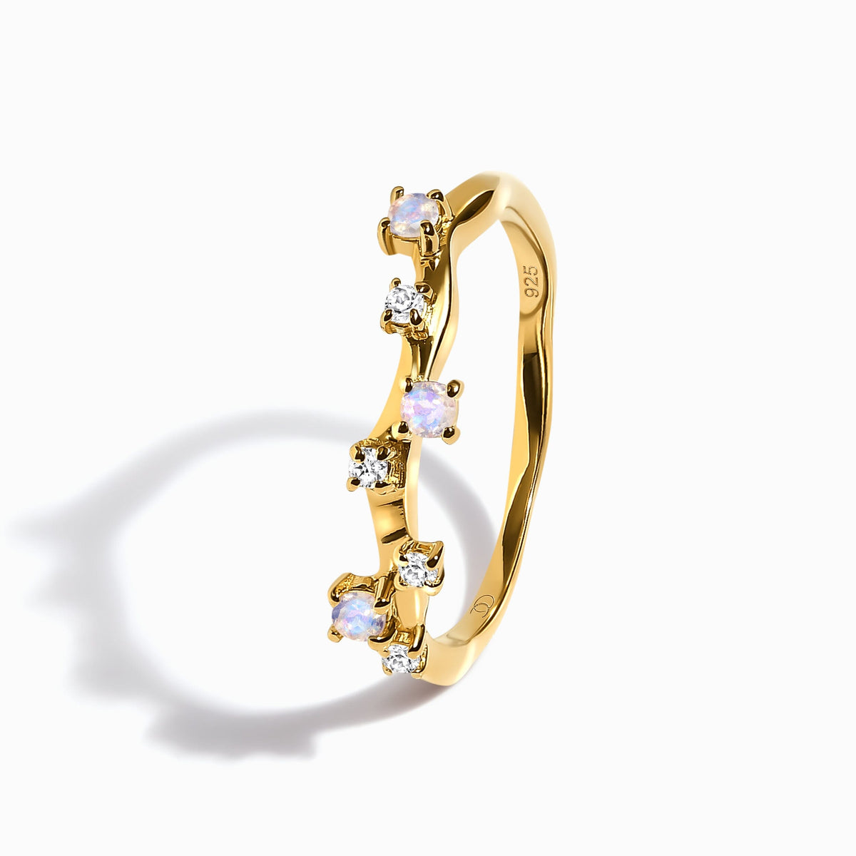 Moonstone Lab Diamond Flow & Stardust Rings