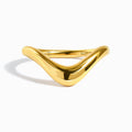 Stackable Ring Band - Dome Wishbone