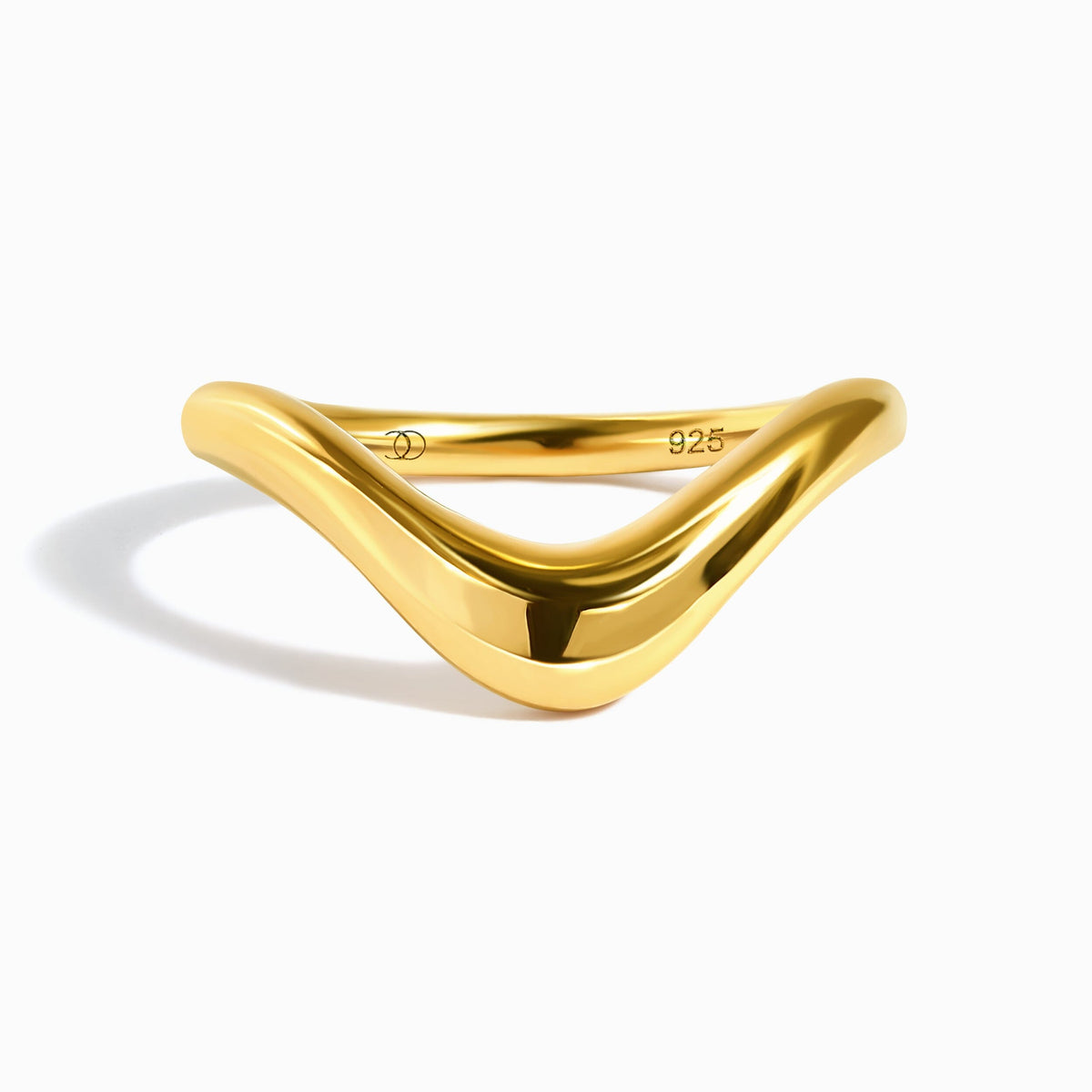 Stackable Ring Band - Dome Wishbone