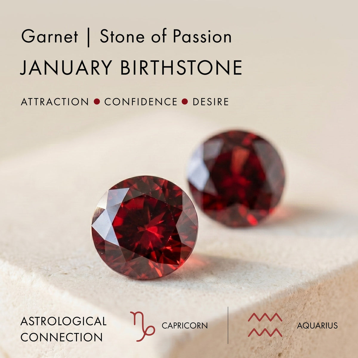 Garnet Necklace Sway - January Birthstone